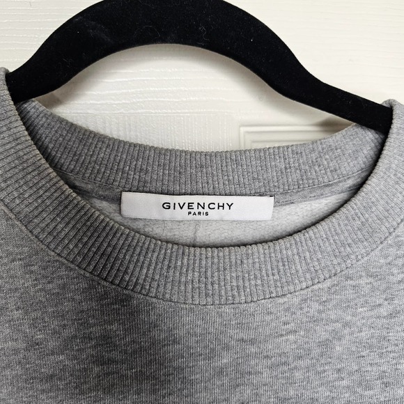 Givenchy Grey Knit Rottweiler Print Cuban Crew Neck S Men's Unisex Sweatshirt - Picture 3 of 8